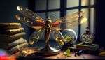 Firefly_Fireflymade_of_glass_dark_background_jar_leaves_insects_books_antiques_compass_telescope_hourglass_desk_chair_map_window_and_moon._photo_3065_1.jpg
