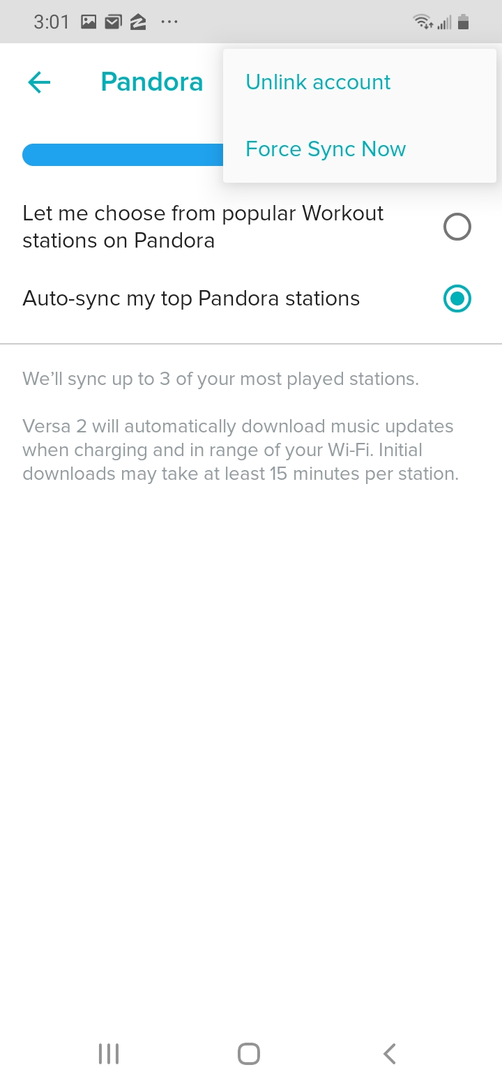 how to get pandora to work on fitbit versa 2