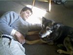 Brother Jason with his dog Luke