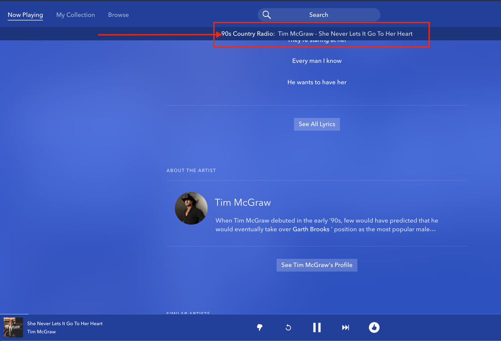Third song that played