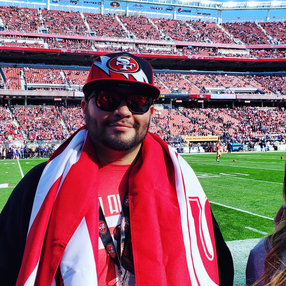 Me at Levi's Stadium, home of the San Francisco 49ers.