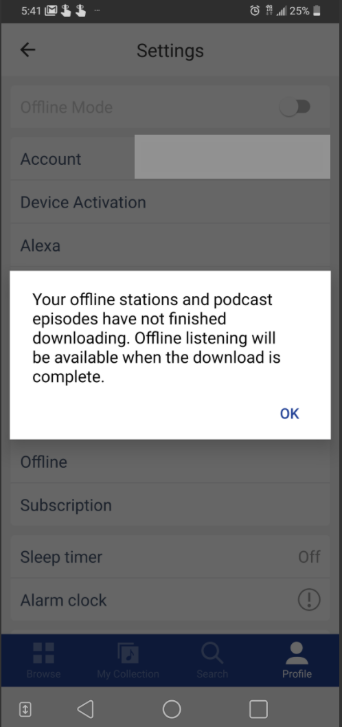 Solved: Android: Offline downloading error message - Pandora Community
