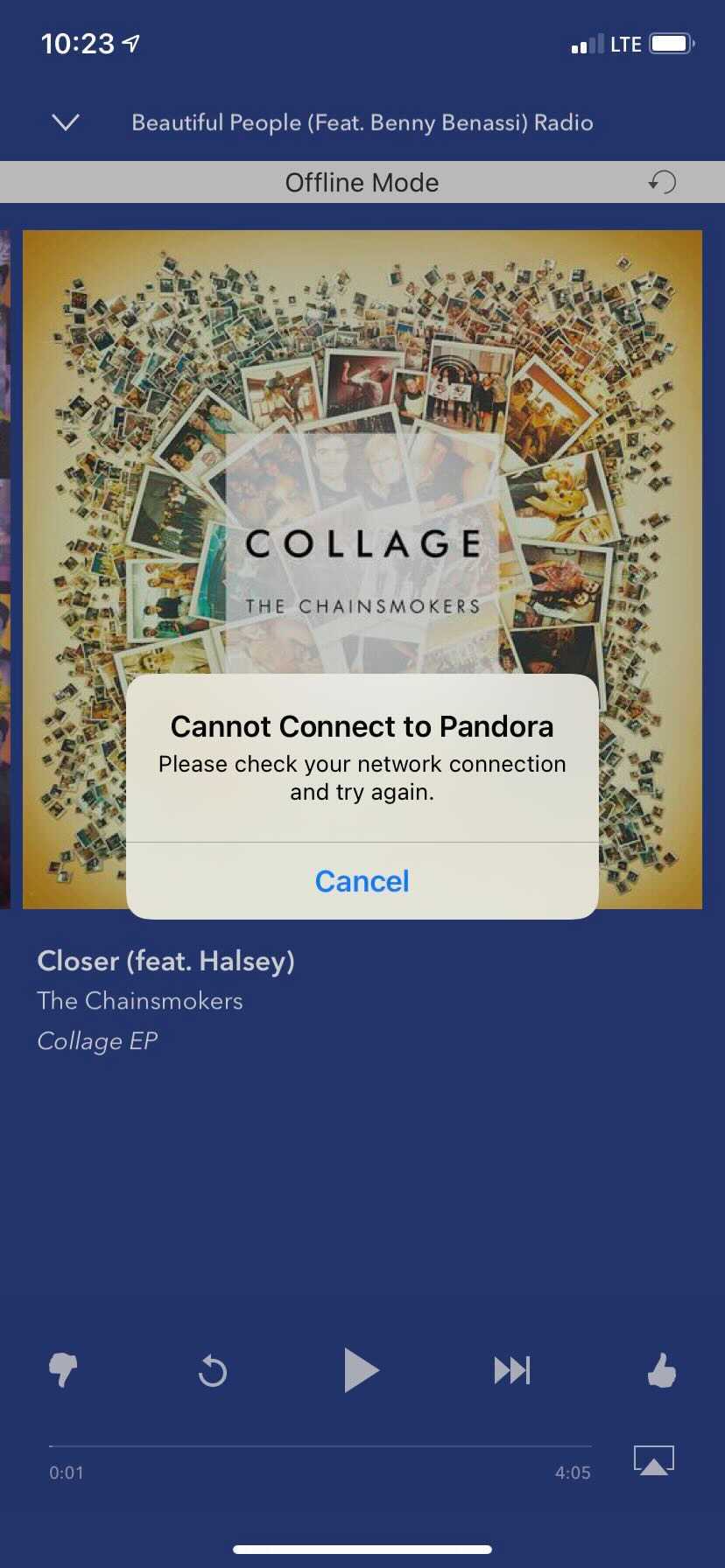 afgår parti låg Solved: iOS: "Cannot Connect to Pandora" Error Message - Pandora Community