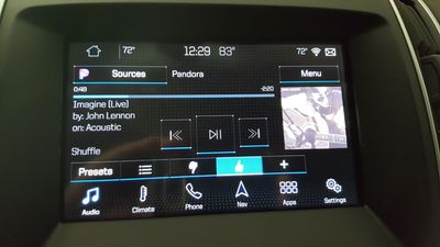 Main Pandora Screen In Vehicle