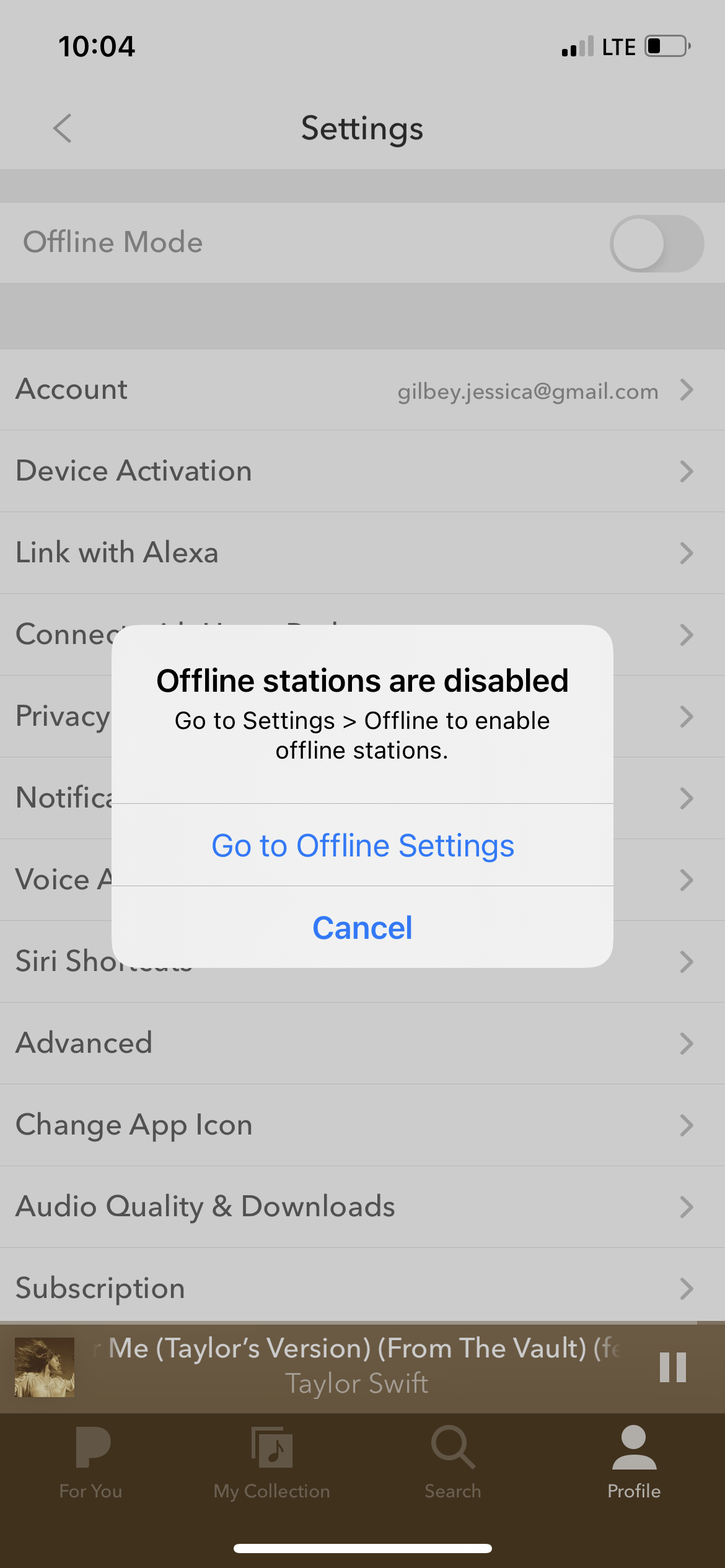 Trouble with Offline Mode on Plus Pandora Community