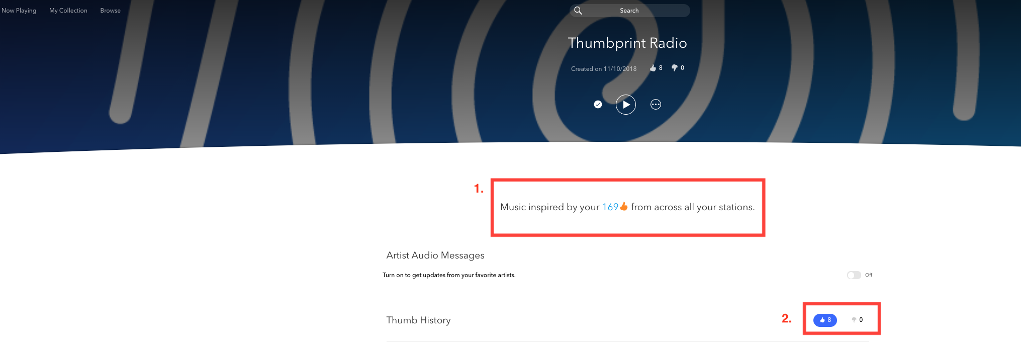 Solved How do thumb ratings affect Thumbprint Radio? Pandora Community